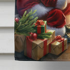 Cairn Terrier and Santa Claus House Flag