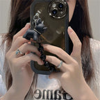 Transparent Black Dog Bracelet Phone Case | Protective Cover
