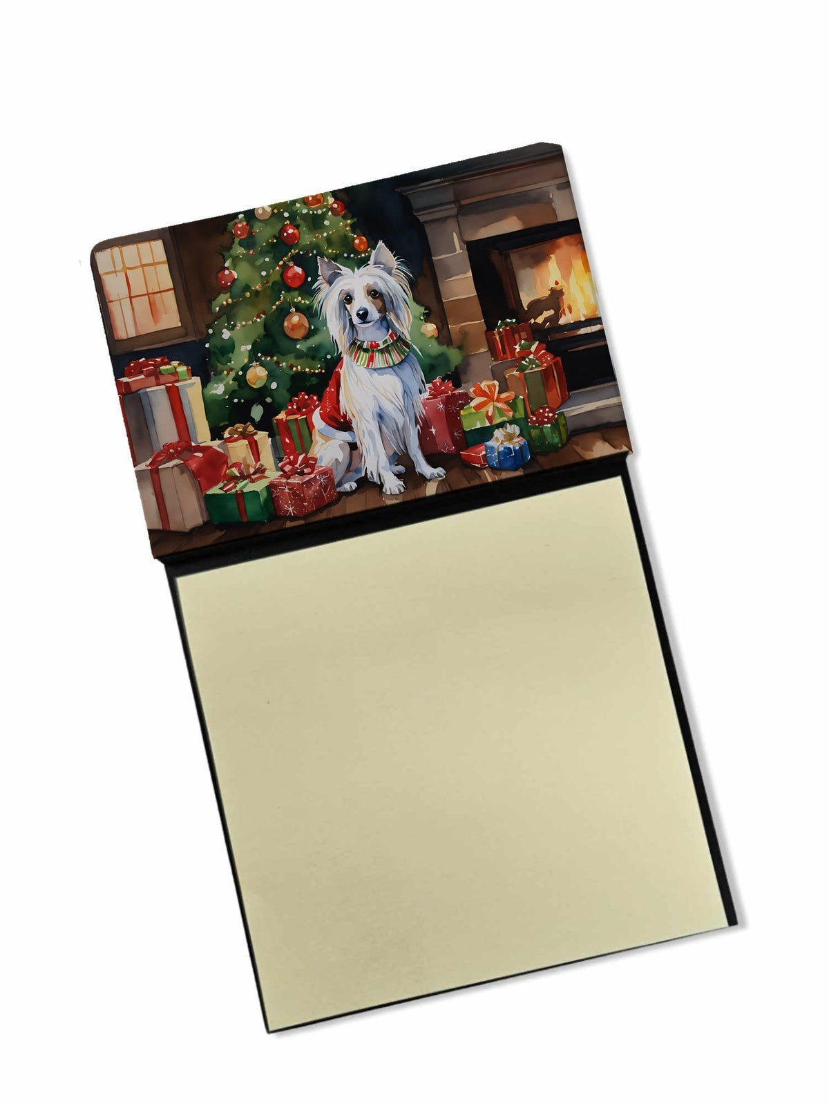 Chinese Crested Cozy Christmas Sticky Note Holder
