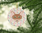 Chausie Cat Christmas Ceramic Ornament