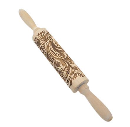 Christmas Reindeer Printed Wooden Rolling Pin with Laser Engraving