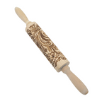Christmas Reindeer Printed Wooden Rolling Pin with Laser Engraving