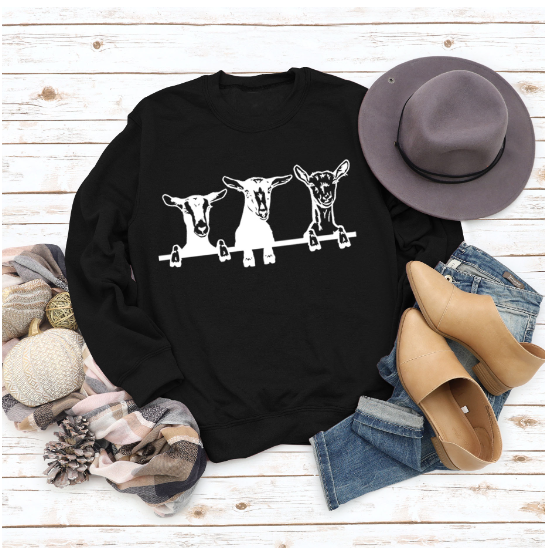 Cute Alpaca Print Casual Crew Neck Sweatshirt | Streetwear