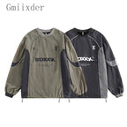 Unisex Color Block Letter Print Sweatshirt - Korean Punk | Streetwear