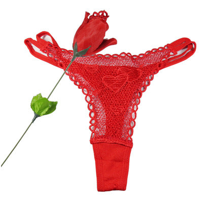 Creative Lace Thong with Rose Design for Gifts