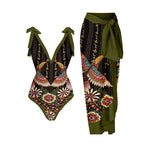2023 Vintage Floral Print Women's Two-Piece Swimsuit