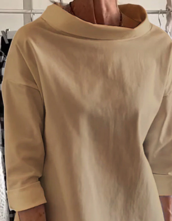 Women's Fleece Cotton-Polyester Long Sleeve Turtleneck