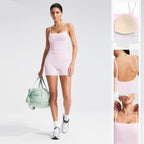 Brushed Back Spaghetti Strap Exercise Vest