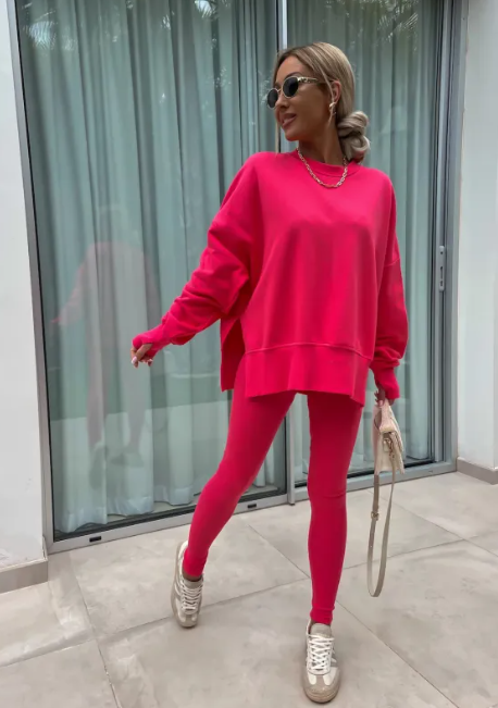 Casual Split Sweater Set
