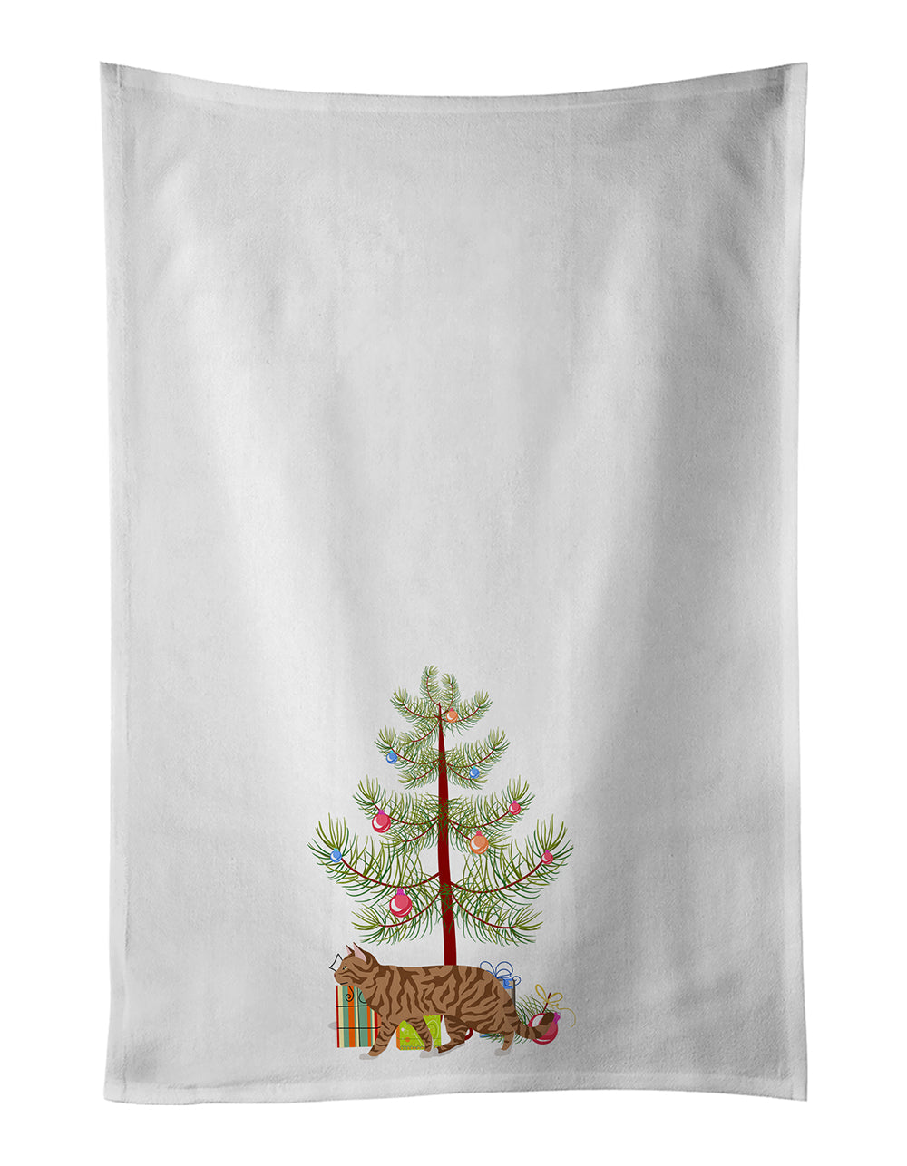 Toyger Cat Christmas Kitchen Towel Set of 2