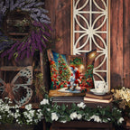 Samoyed and Santa Claus Throw Pillow