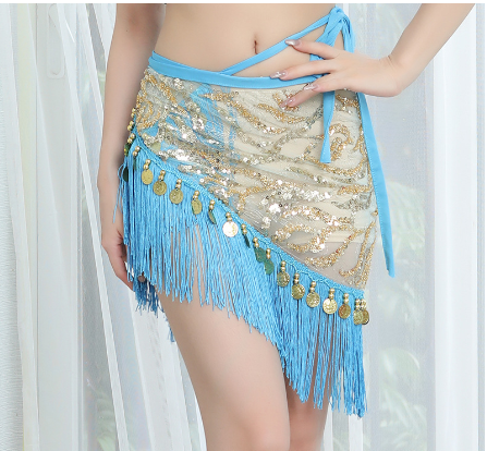 Women's Sequin Lace-up Performance Waist Scarf