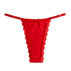 Multicolor Adjustable Lace Bow Thong Underwear