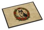 Finnish Lapphund Christmas Flowers Doormat