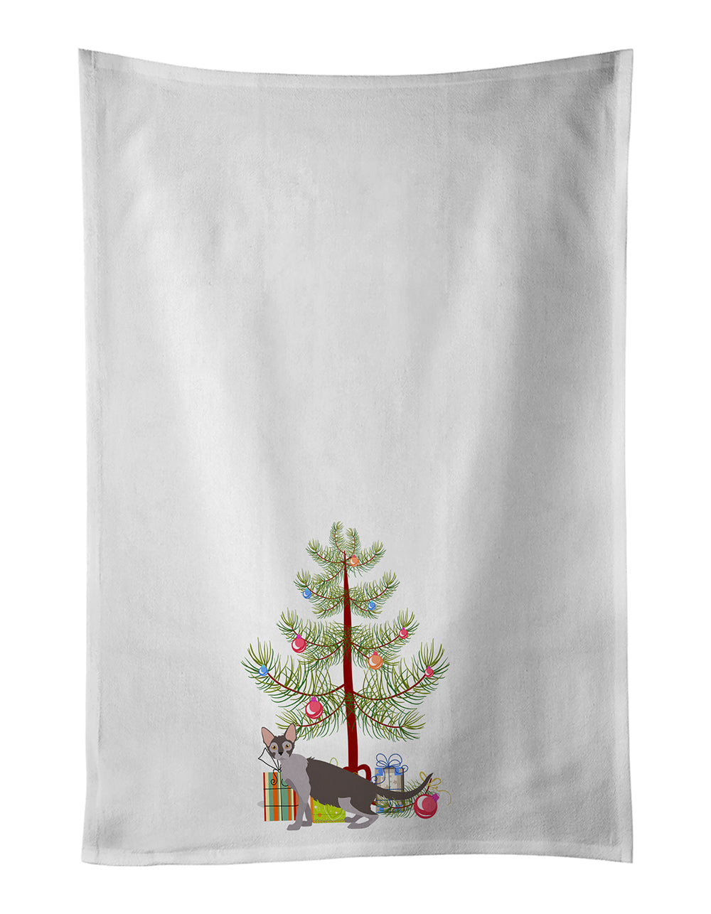 Lykoi Cat Merry Christmas Kitchen Towel Set of 2