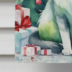 Oriental Longhair Cat By the Christmas Tree House Flag