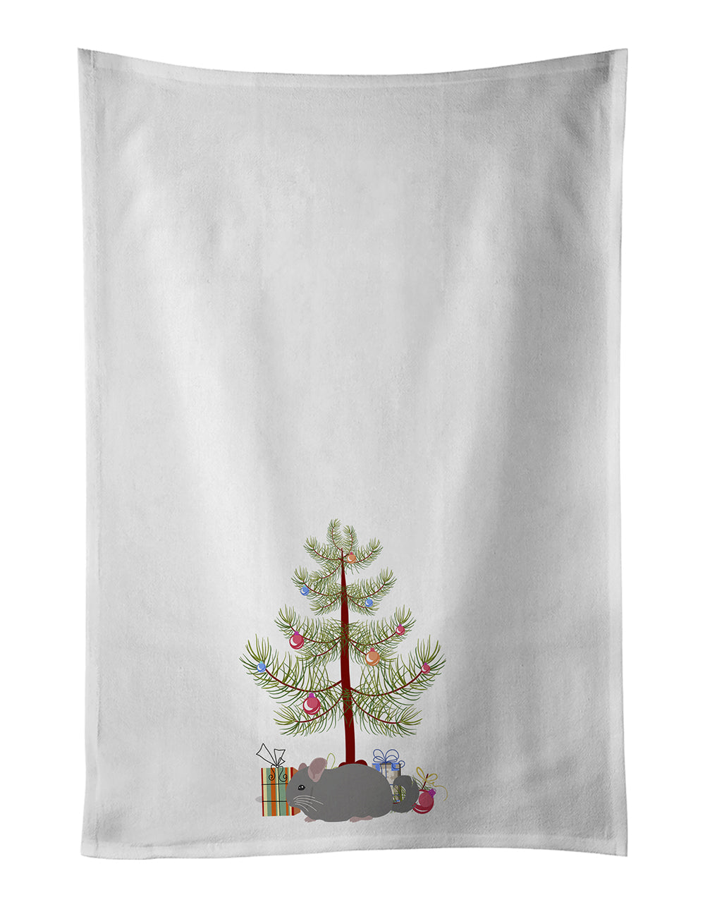 Agouti Chinchilla Merry Christmas Kitchen Towel Set of 2