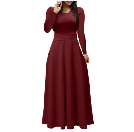 Women's Long Sleeve Turtleneck Fishtail Dress