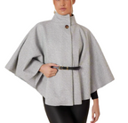 Caroline Cape Coat with Waist Tie (One Piece)
