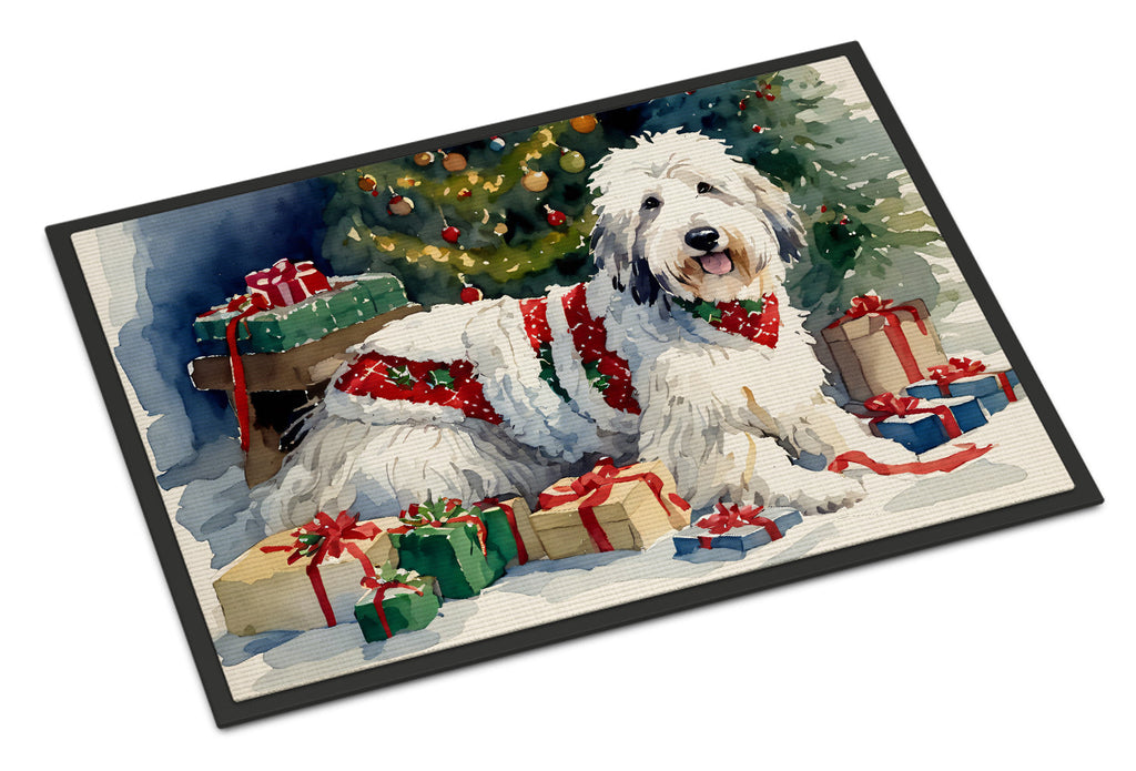 Old English Sheepdog Cozy Christmas Doormat