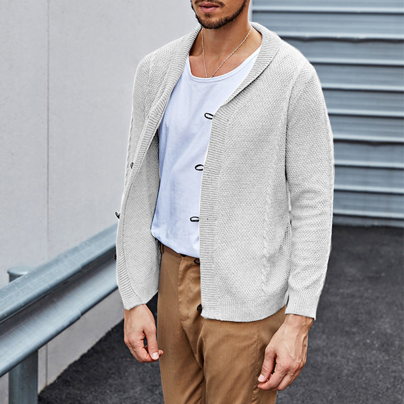 Slim Fit Buttoned Cardigan Sweater for Men