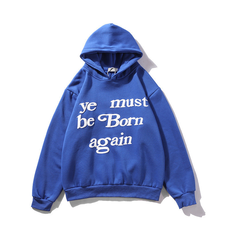 Letter Foam Print Hoodie and Fleece Sweater for All | Streetwear
