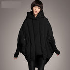 Ladies Hooded Cloak Jacket with Pockets