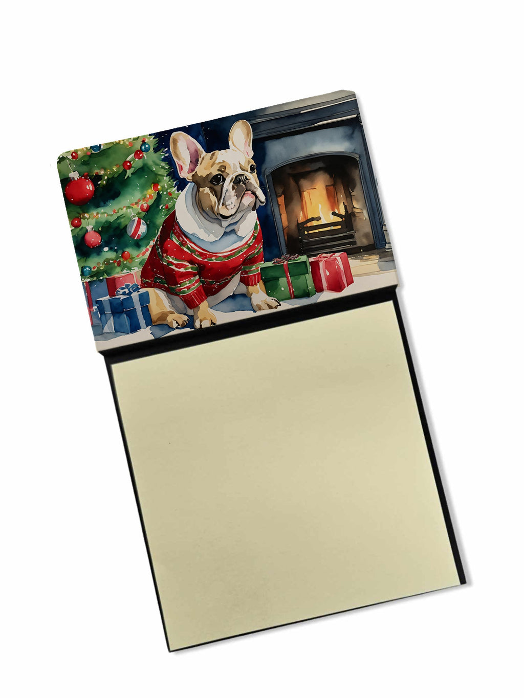French Bulldog Cozy Christmas Sticky Note Holder