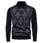Men's Long Sleeve Half Zip British Sweater