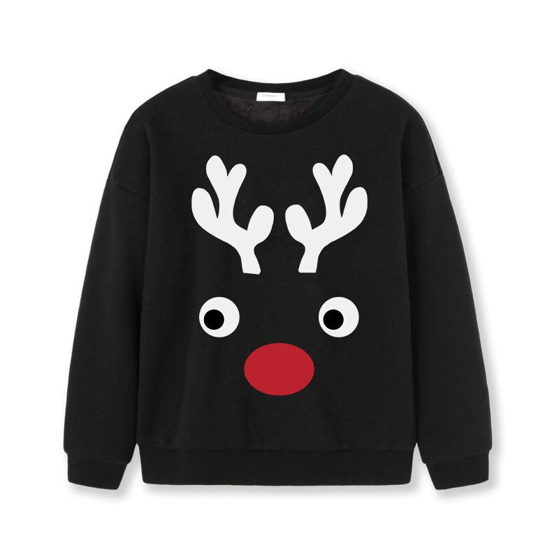 Black Long-sleeved Round Neck Sweater