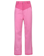 Contrast Stitch Corduroy Pants