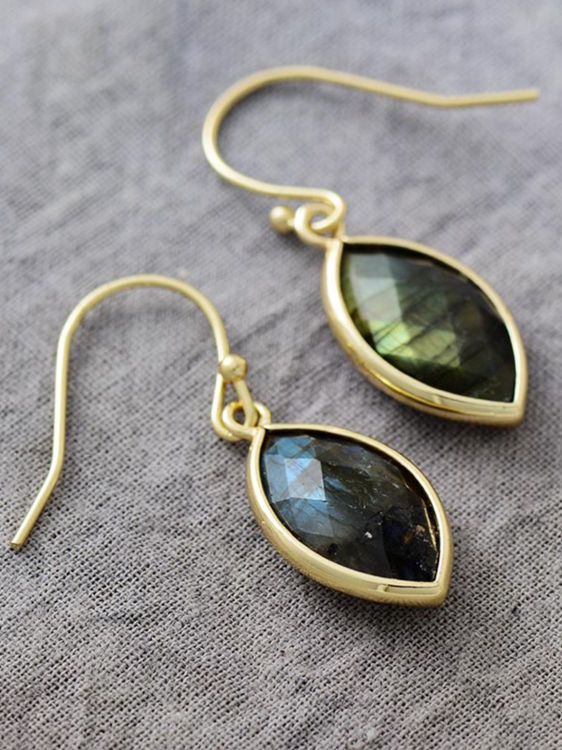Geometrical Shape Stone Dangle Earrings
