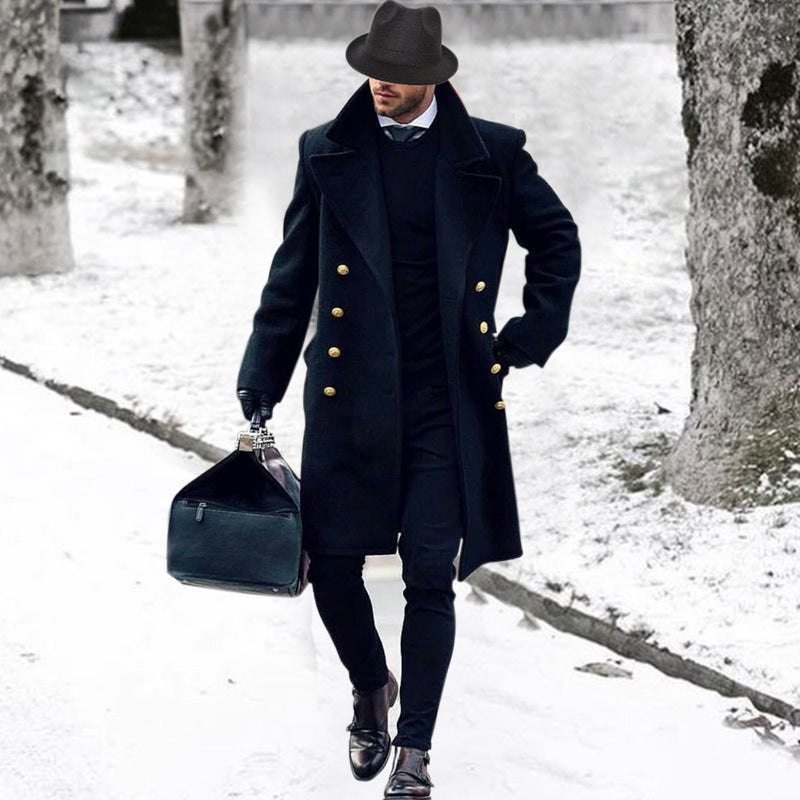 Casual Mid-Length Men's Jacket - European and American Style