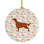 Irish Setter Merry Christmas Ceramic Ornament