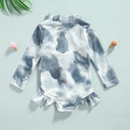 Quick-Dry Sun Protection One-Piece Swimsuit for Girls