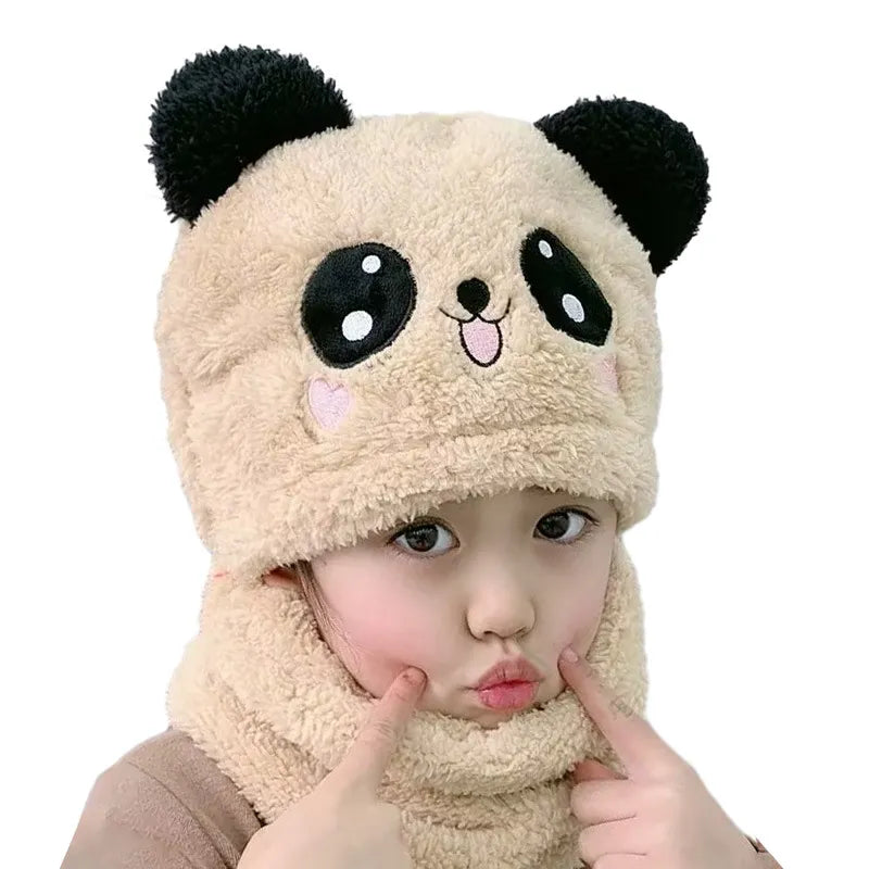 Boys' Autumn Winter Hat Scarf | Embroidered Cap