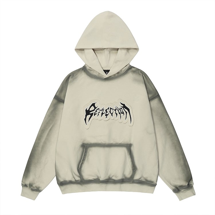 Trendy Embroidered Hoodie with Frayed Hem Design | Streetwear