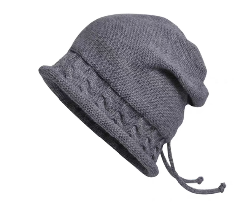 Women's Warm Pullover Hat with Drawstring Design | Streetwear
