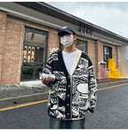 Men's Loose V-neck Cardigan Sweater