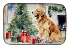 Golden Retriever Cozy Christmas Dish Drying Mat