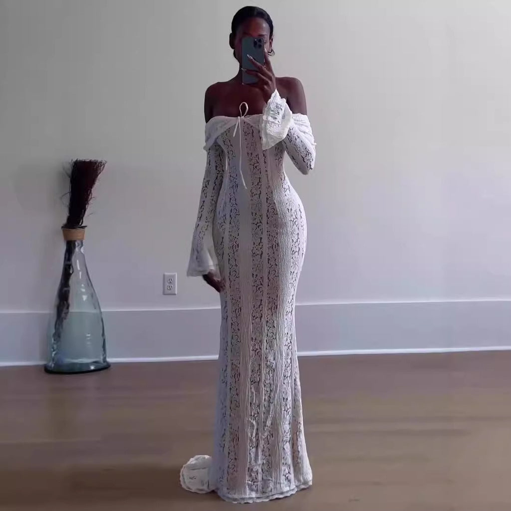Fairy Off-Shoulder Lace Tube Top Dress