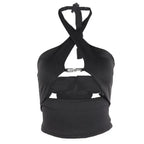 Spring Sexy Hollow Cross Backless Bodycon Tank Top