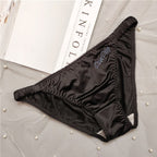 Pinkplay Embroidered Women's Satin Thong Underwear