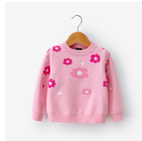 Creative Knitted Sweater for Girls in Plum Color