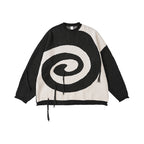 Men's Loose Fit Crew Neck Sweater with Unique Style