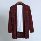 Men's Warm Casual Long Knit Cardigan Jacket
