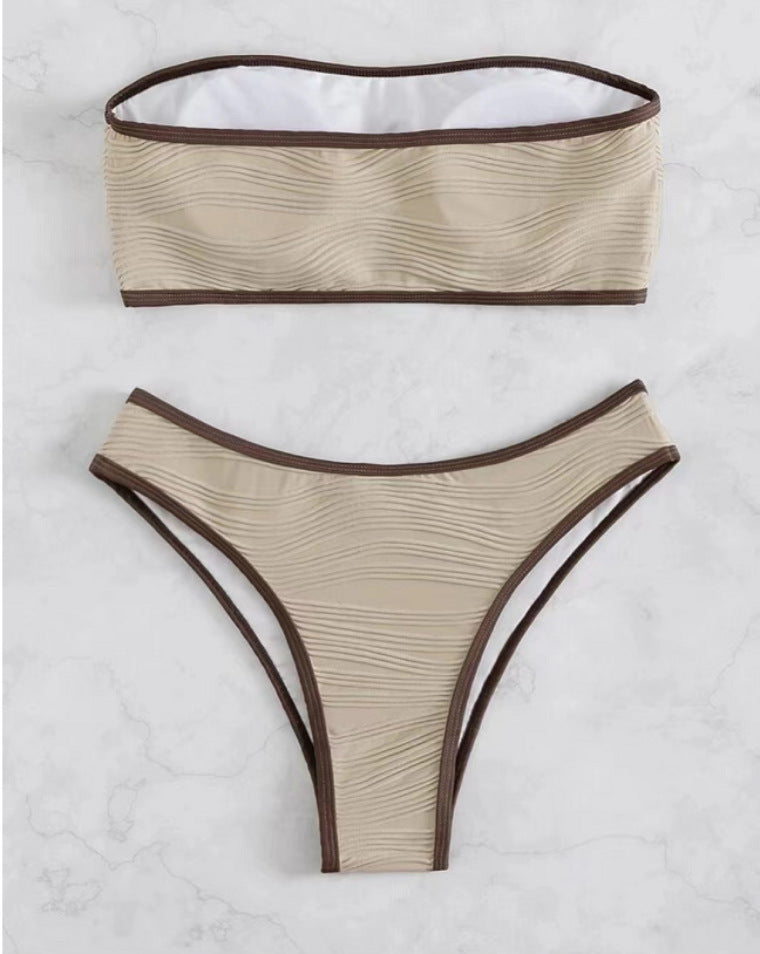 2023 Fashionable Women's Strapless Slim Swimsuit Bulk