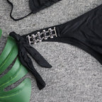 Metal Chain Bikini with Strap Design