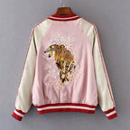 Reversible Tiger Mount Fuji Embroidered Jacket for Women