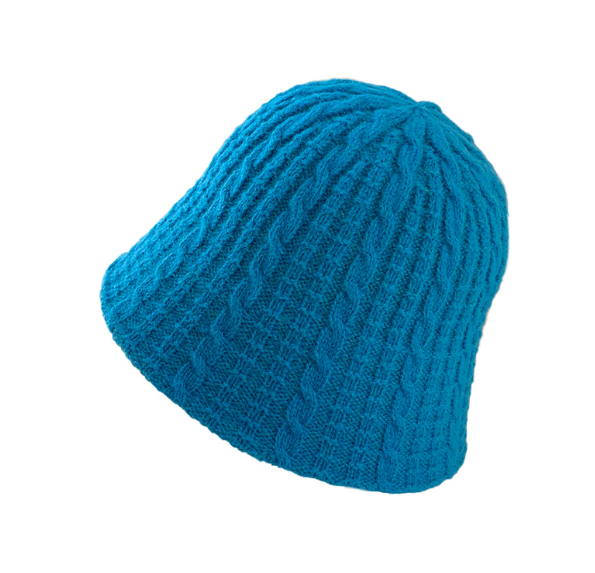 Women's Fashion Knitted Wool Fishing Hat | Embroidered Cap